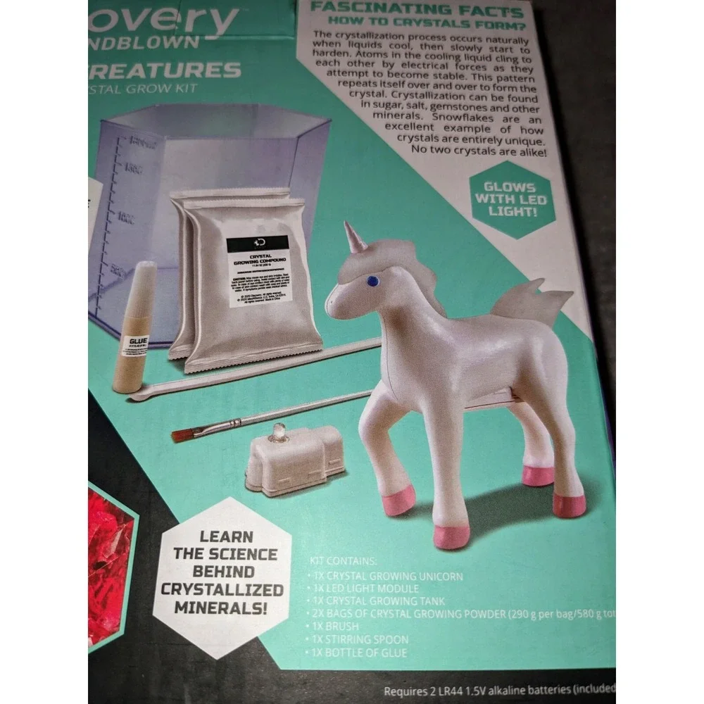 Discovery‎ Mindblown Crystal Creatures Lighted Unicorn Crystal Grow Kit